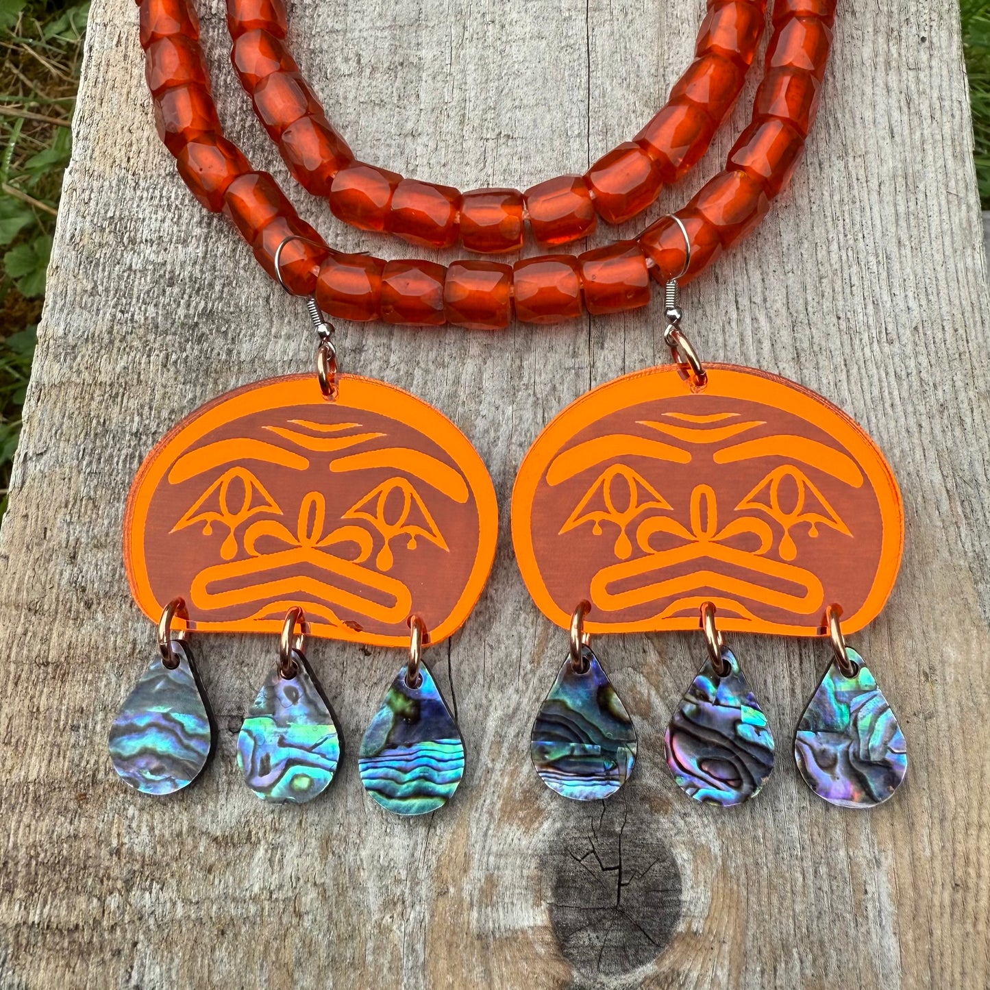 Amber Intergenerational Resilience Mirrored Earrings