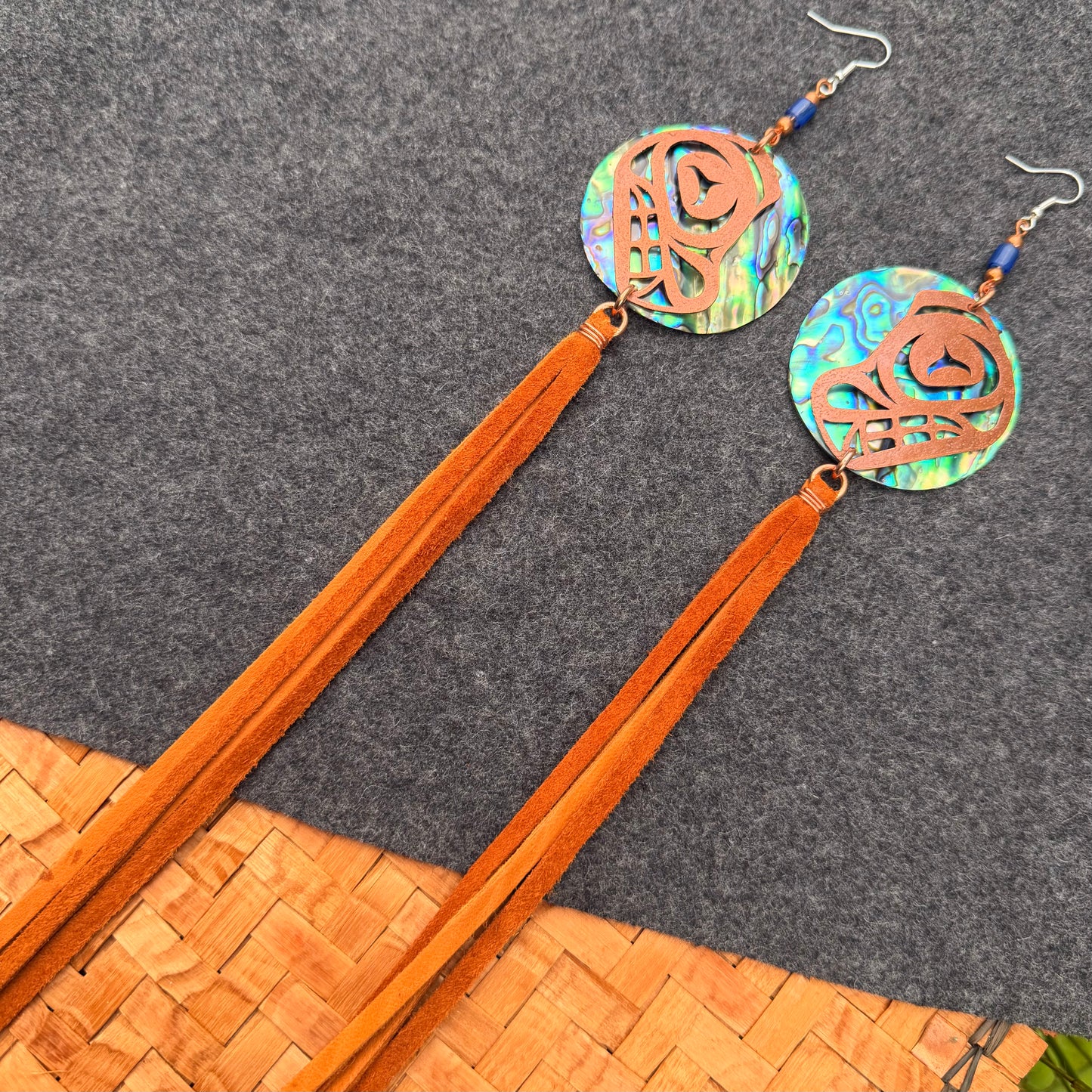 Copper Haida Bear Earrings