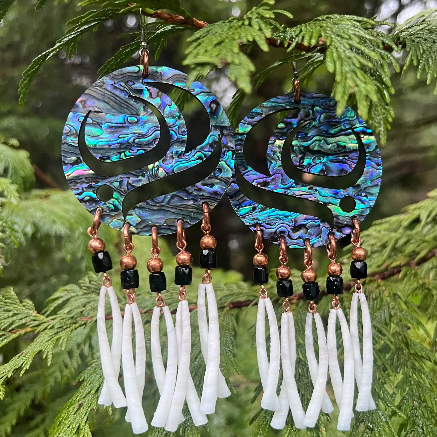 Salmon Egg Dangle Earrings