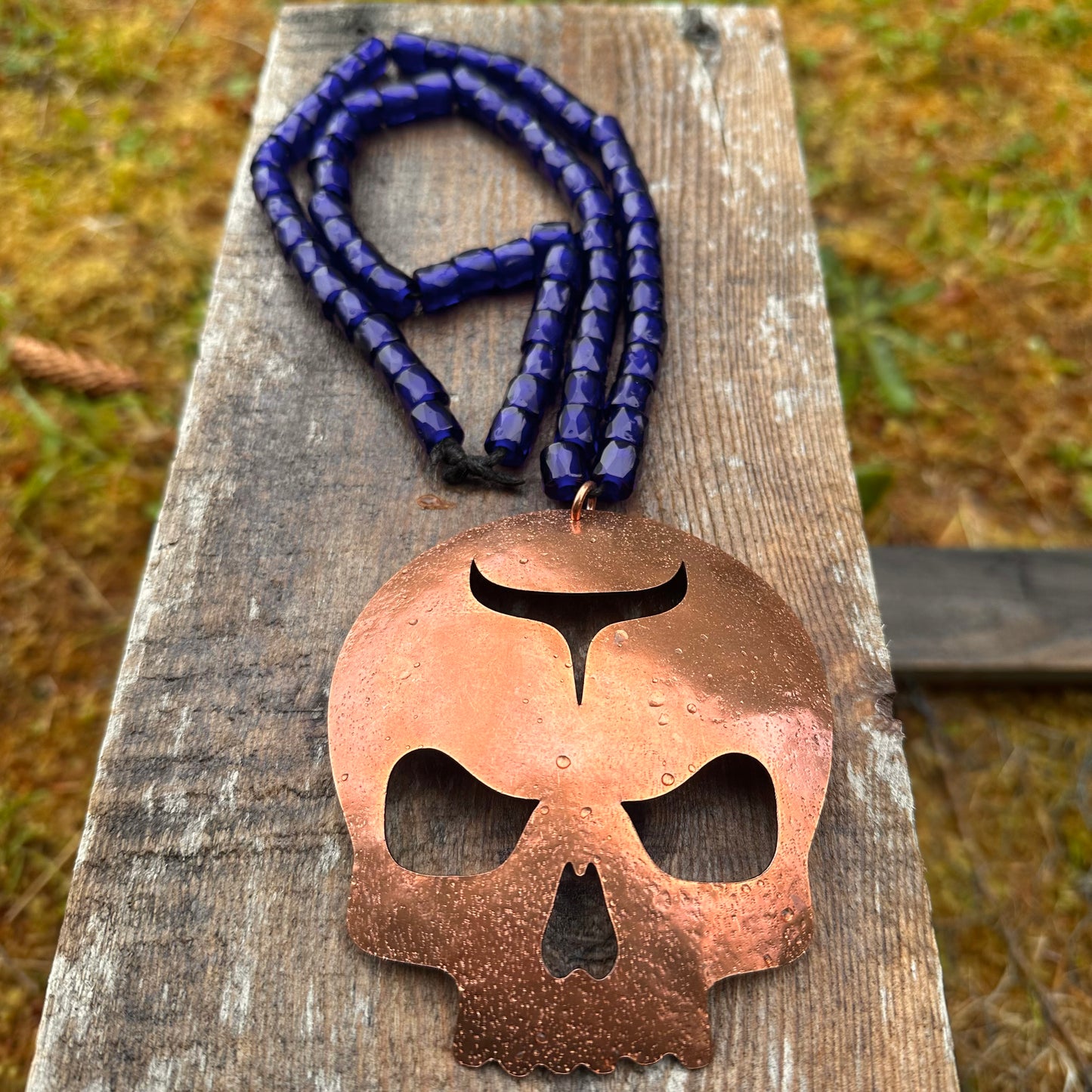 Copper Ancestor Skull Pendant