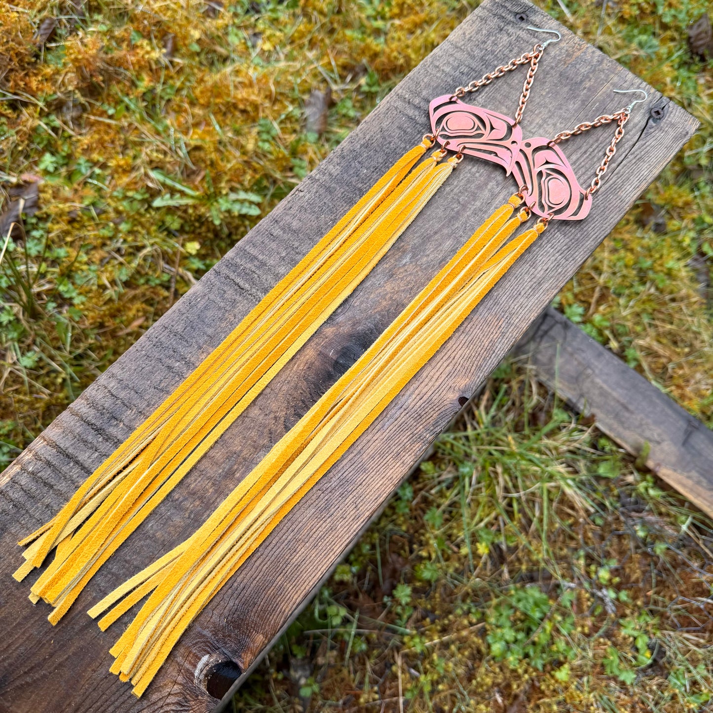 Copper Haida Eagle Earrings