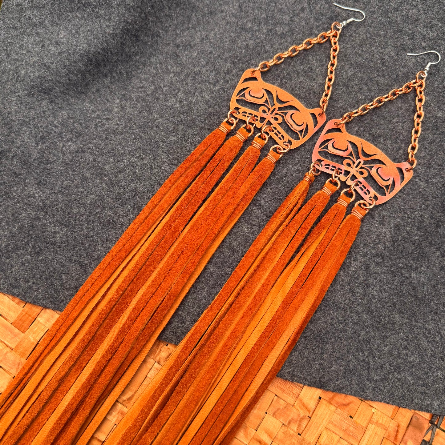 Haida Copper Beaver Earrings
