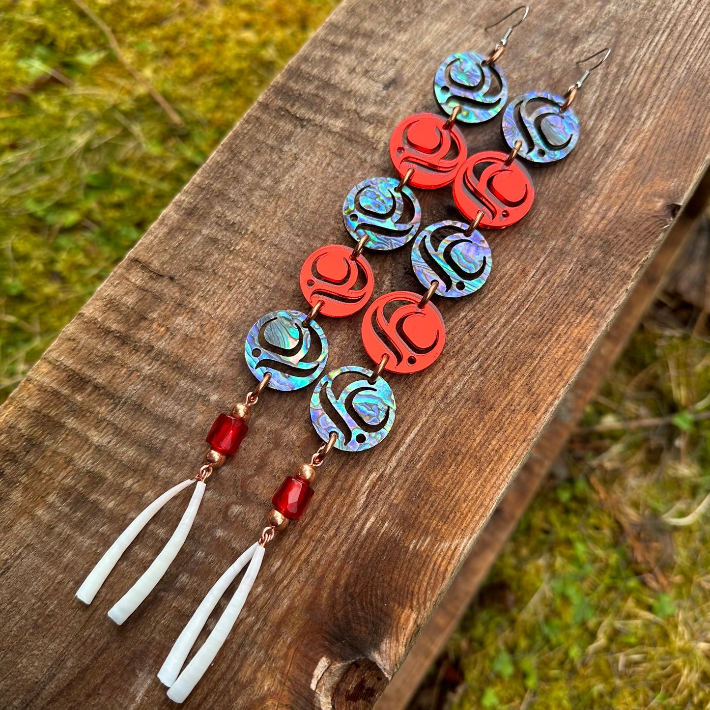 Salmon Egg Earrings