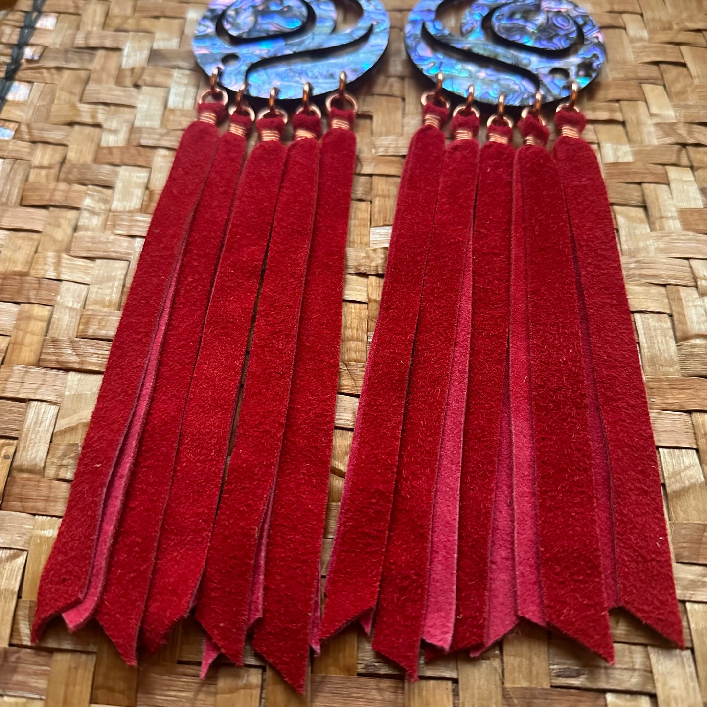 Salmon Egg Dangle Earrings