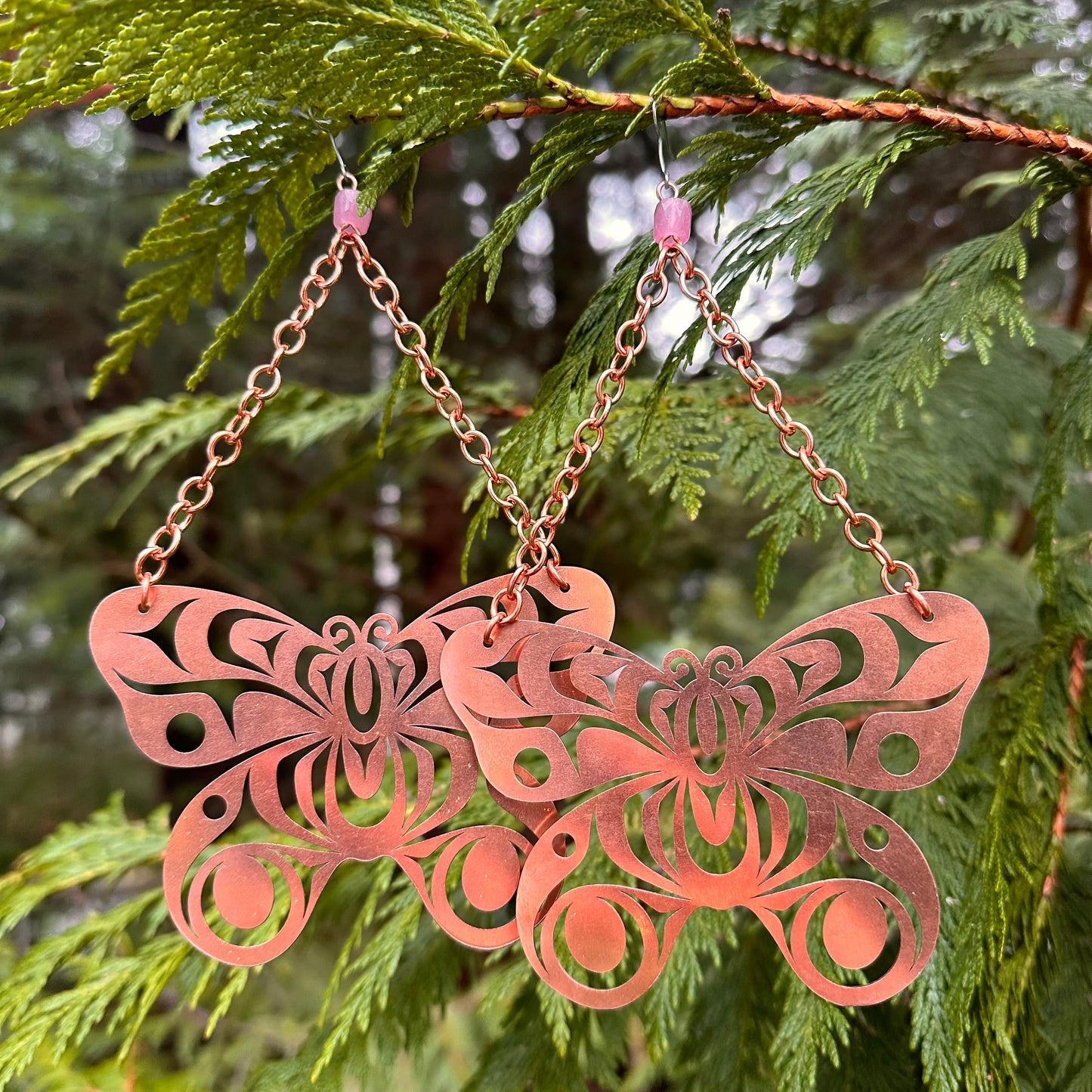 XXL Butterfly Copper Earrings