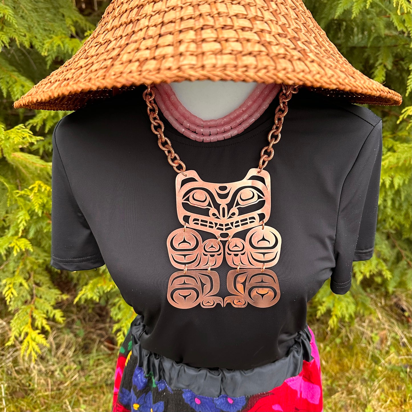 XXXL Copper Haida Bear Pendant