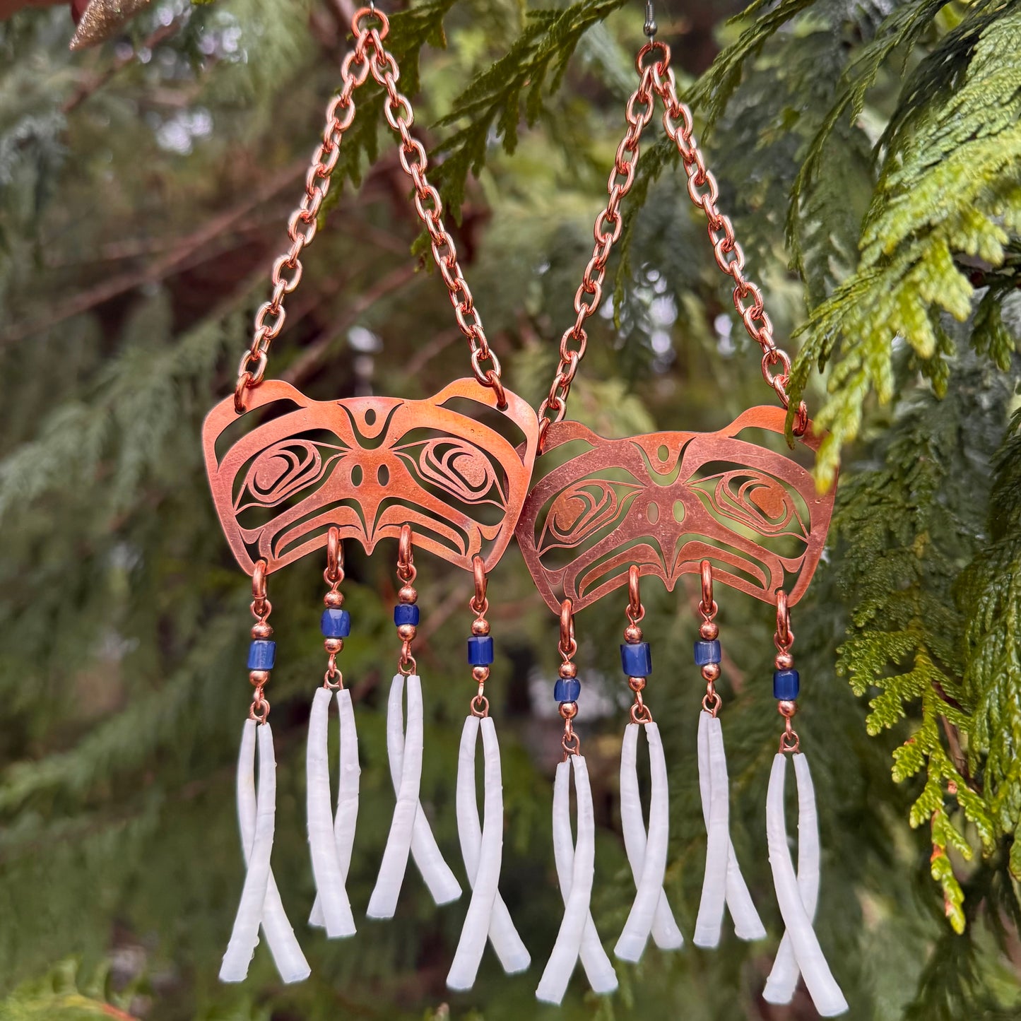 Copper Haida Eagle Earrings