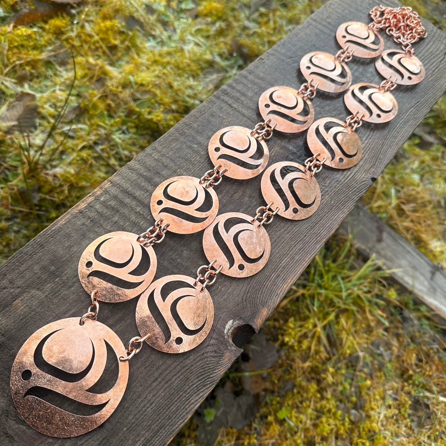 Copper Haida Salmon Egg Necklace