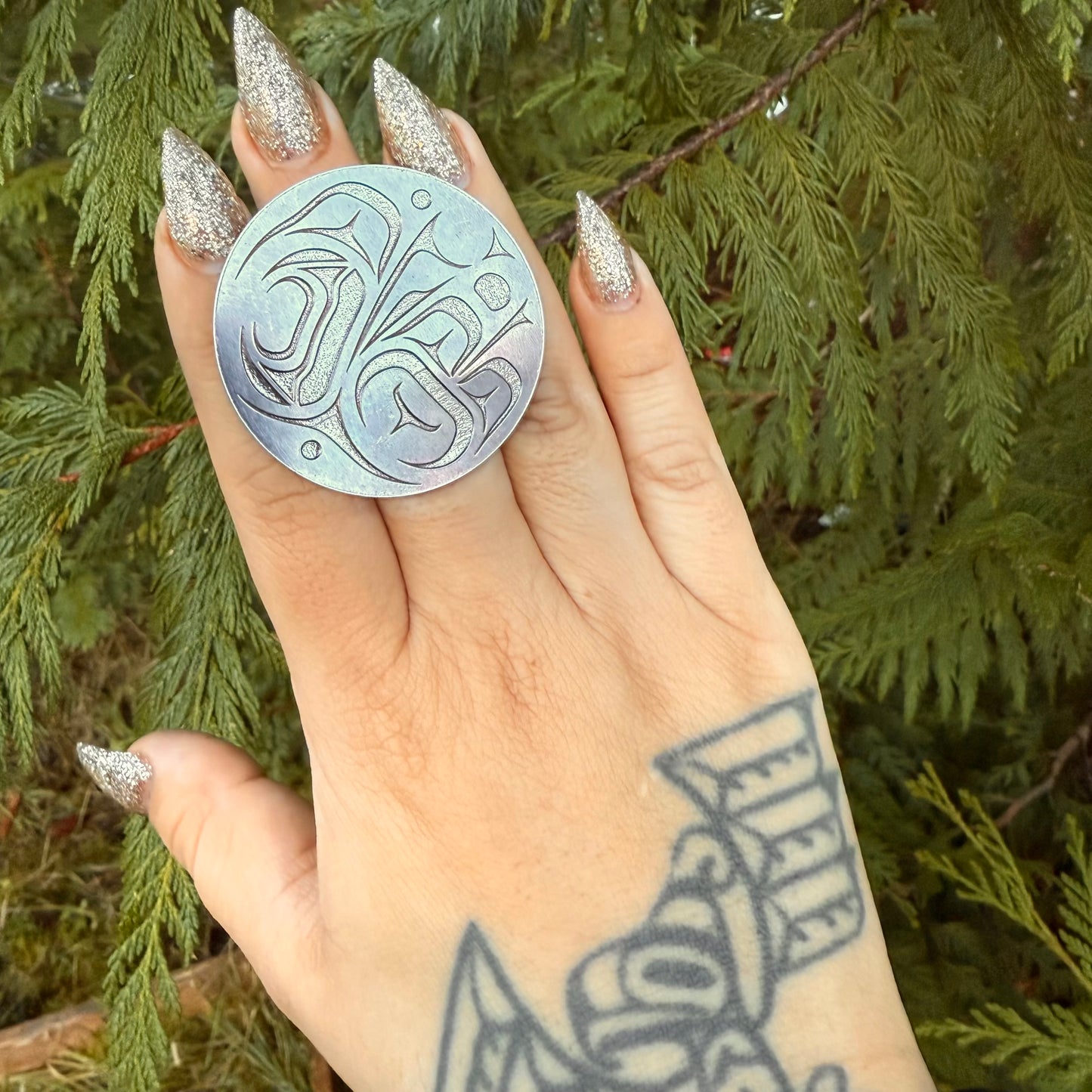 One Piece Sterling Silver Statement Ring