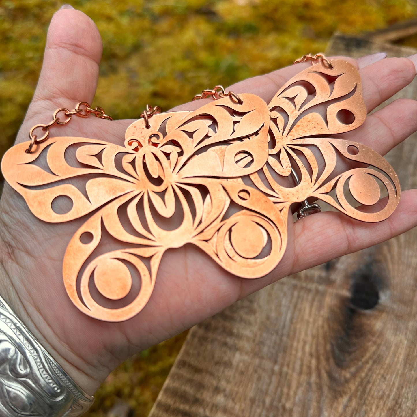 XXL Butterfly Copper Earrings