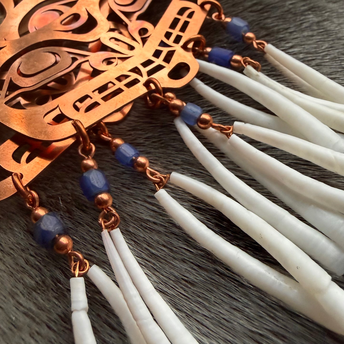 Copper Haida Bear Earrings
