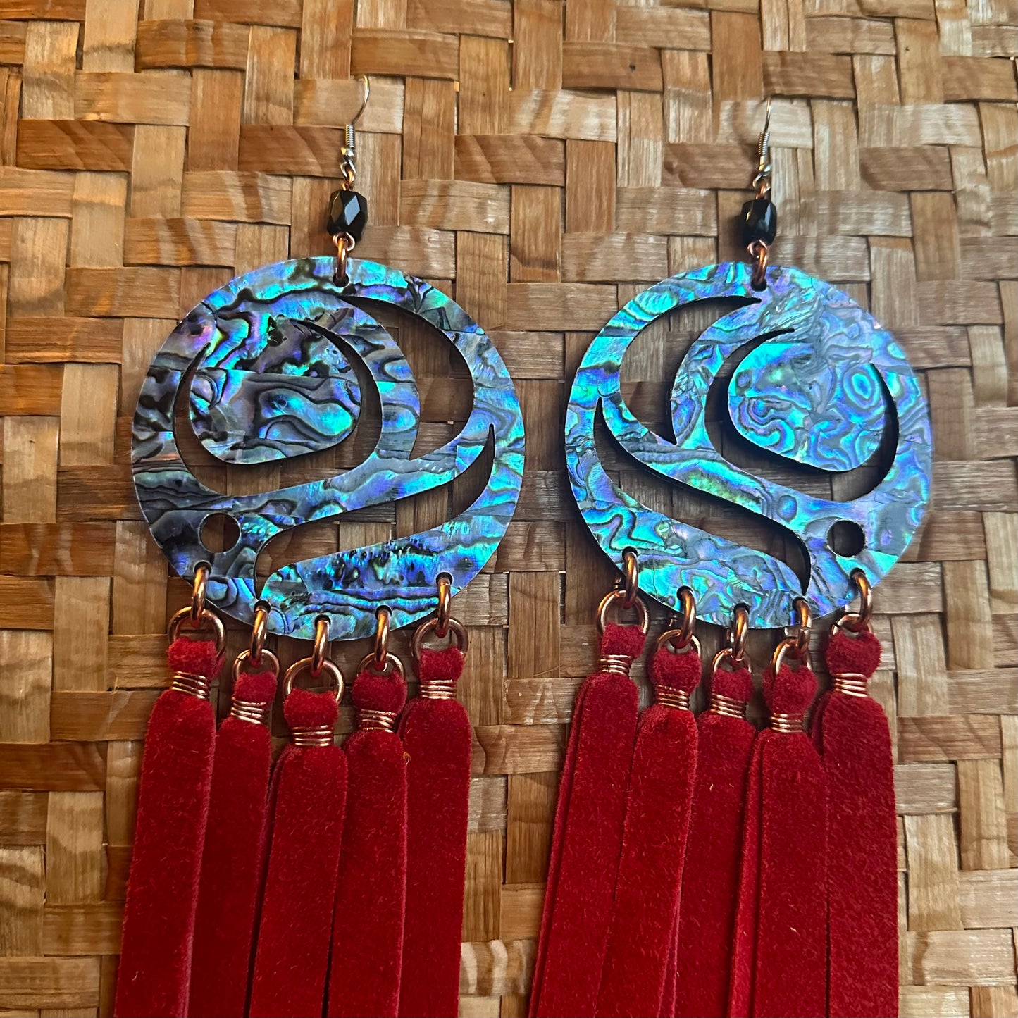 Salmon Egg Dangle Earrings