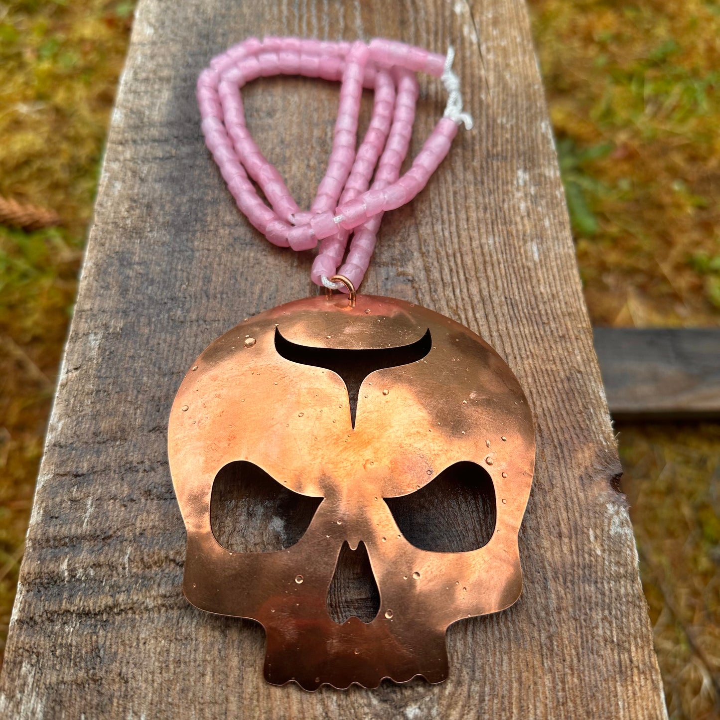 Copper Ancestor Skull Pendant