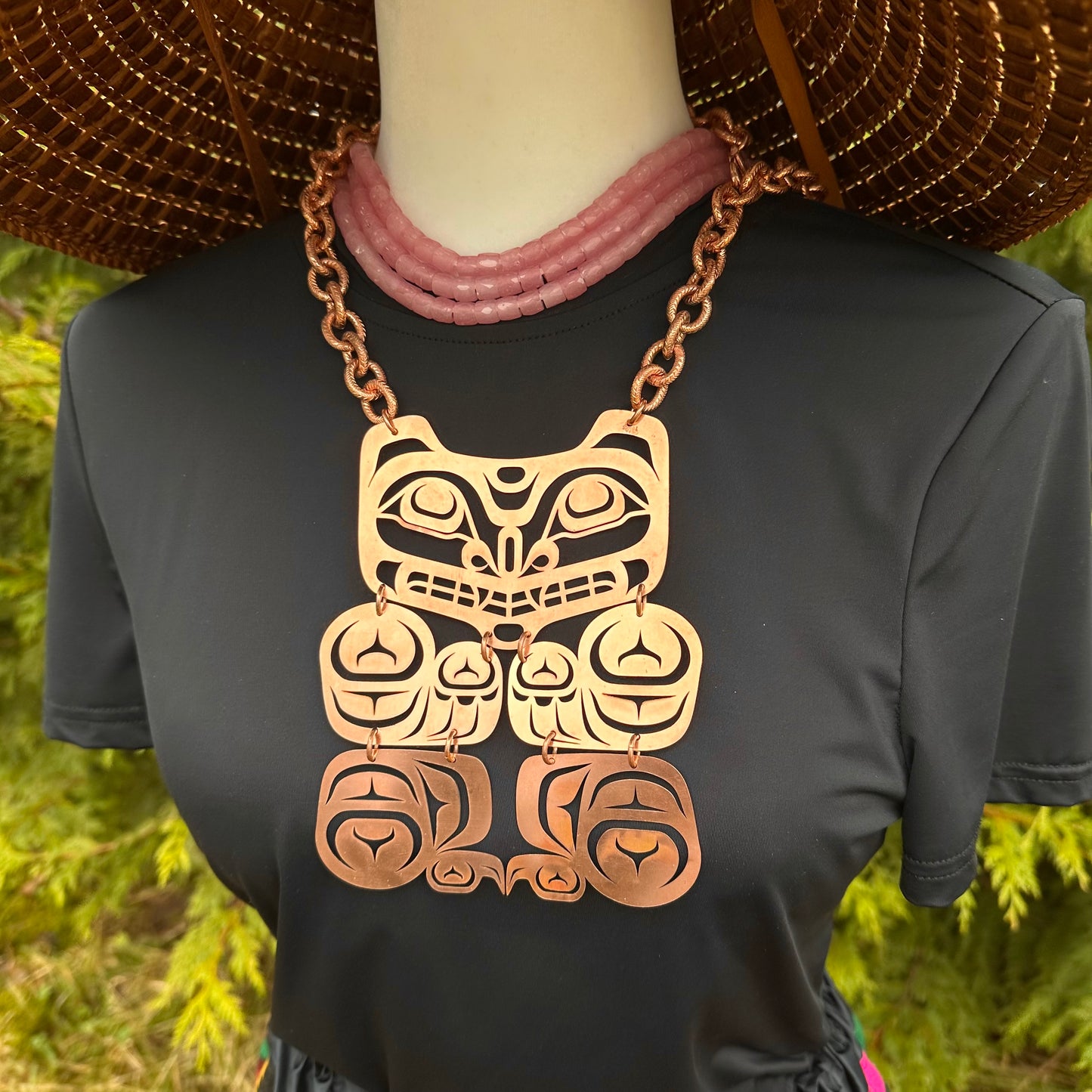 XXXL Copper Haida Bear Pendant
