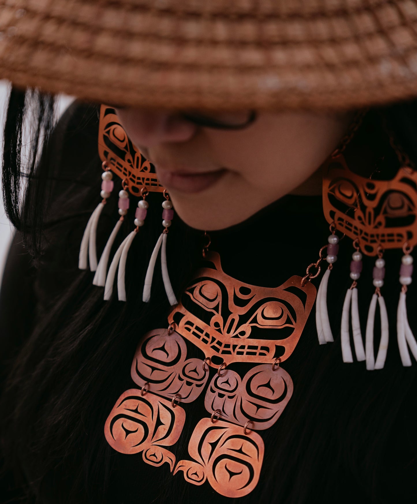 XXXL Copper Haida Bear Pendant