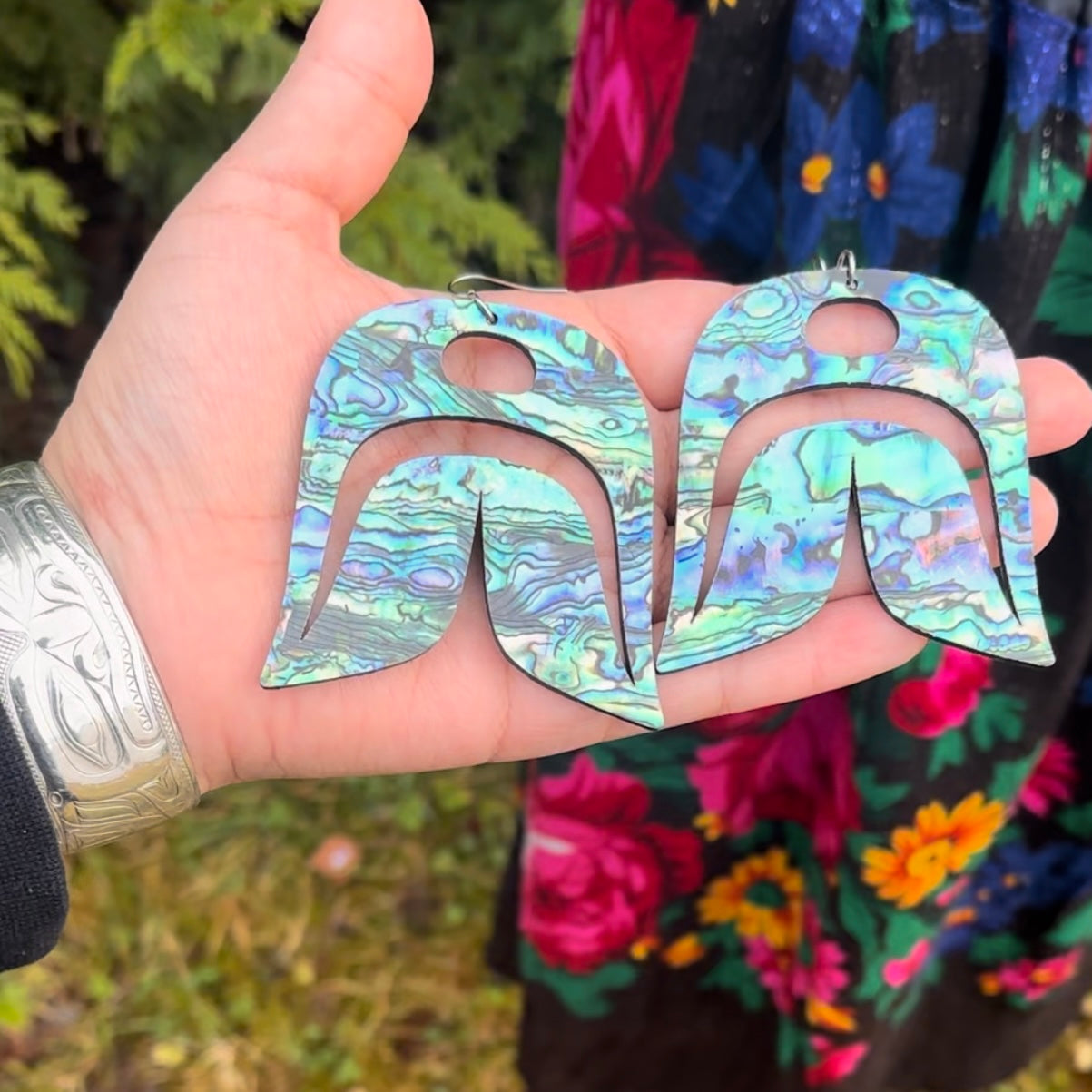 XL Abalone Ushape Earrings