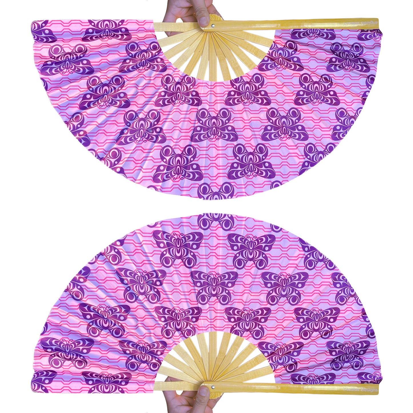 Bamboo Fan Decorated with Haida Art