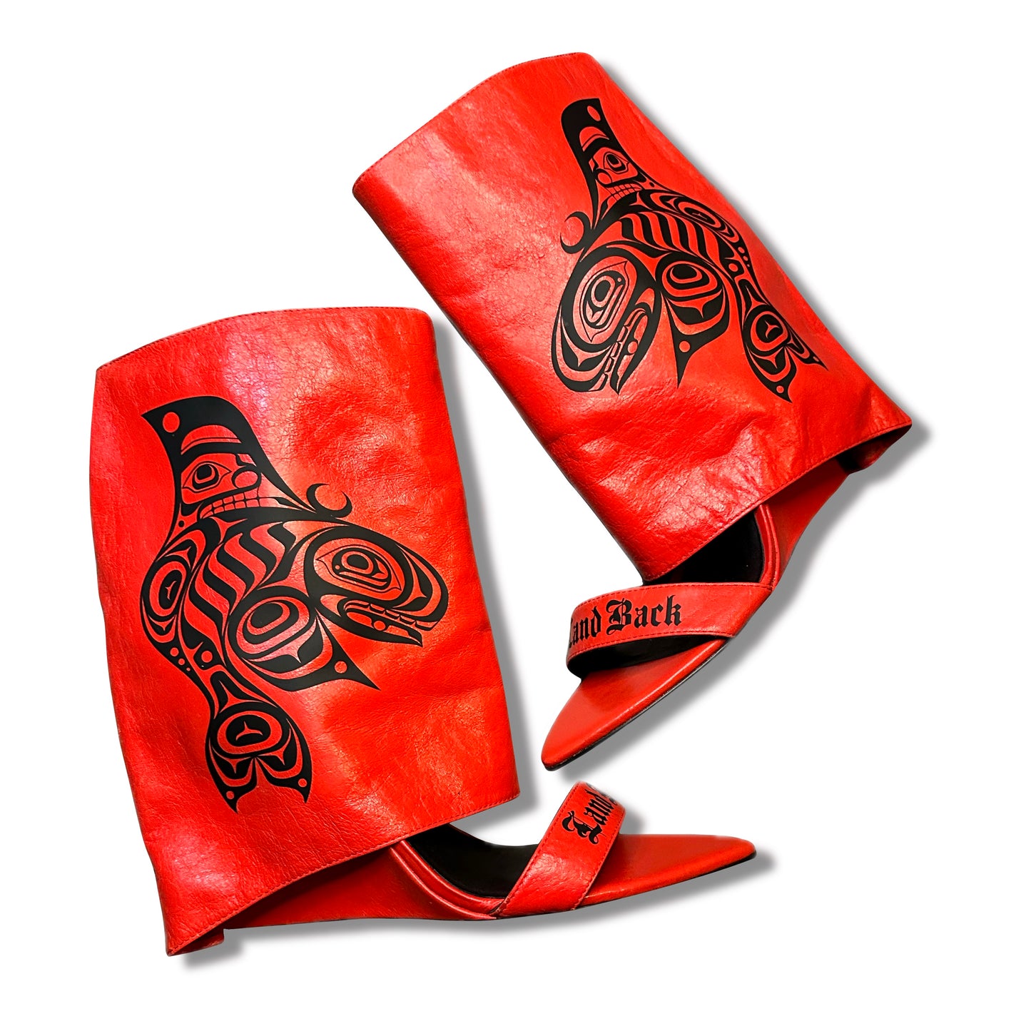 Genuine Leather Haida Killer Whale Boots