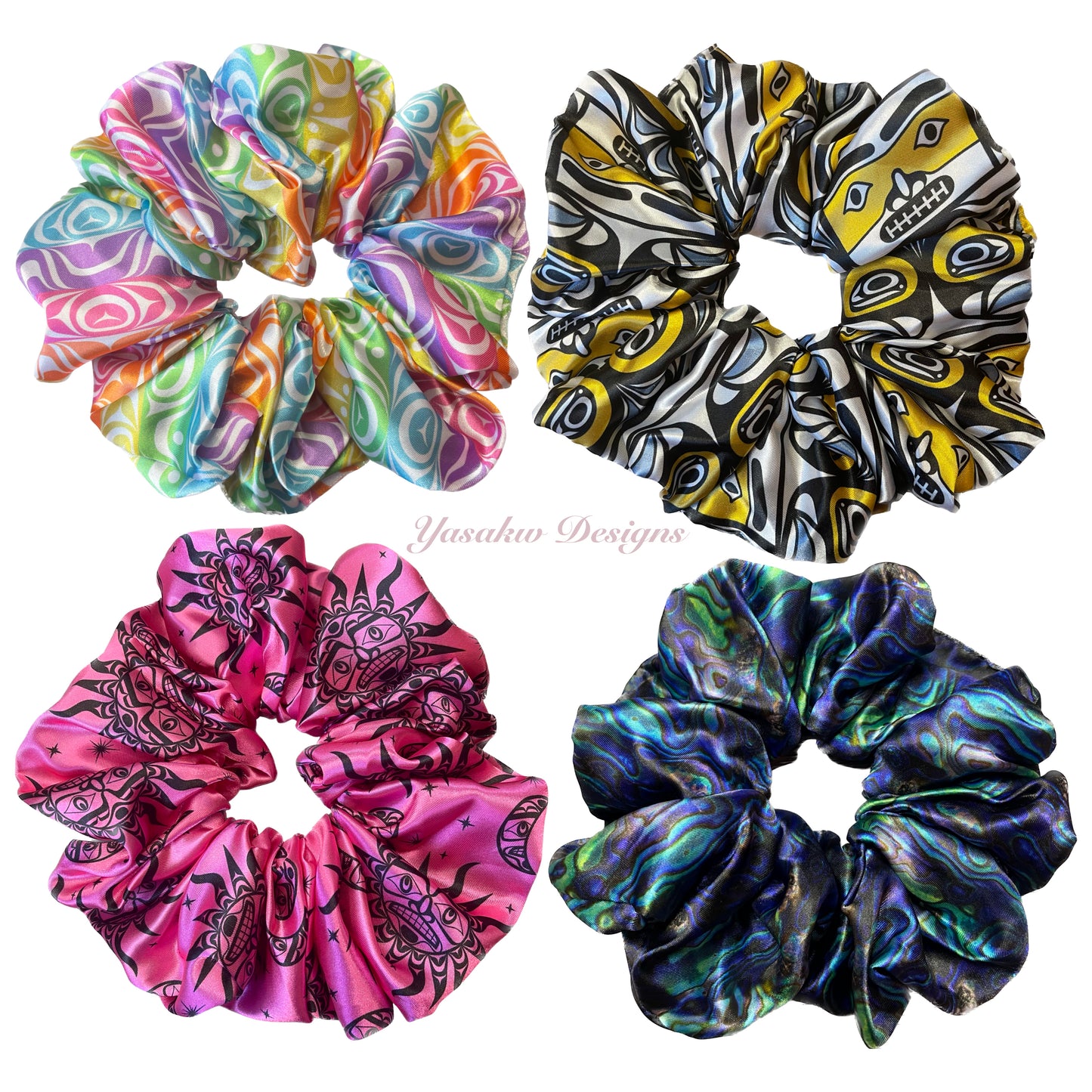 One Auntie Size Haida Scrunchy