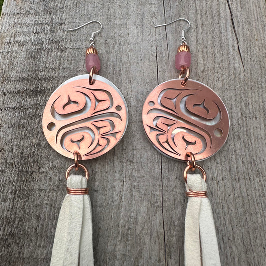 Copper Haida Eagle Earrings