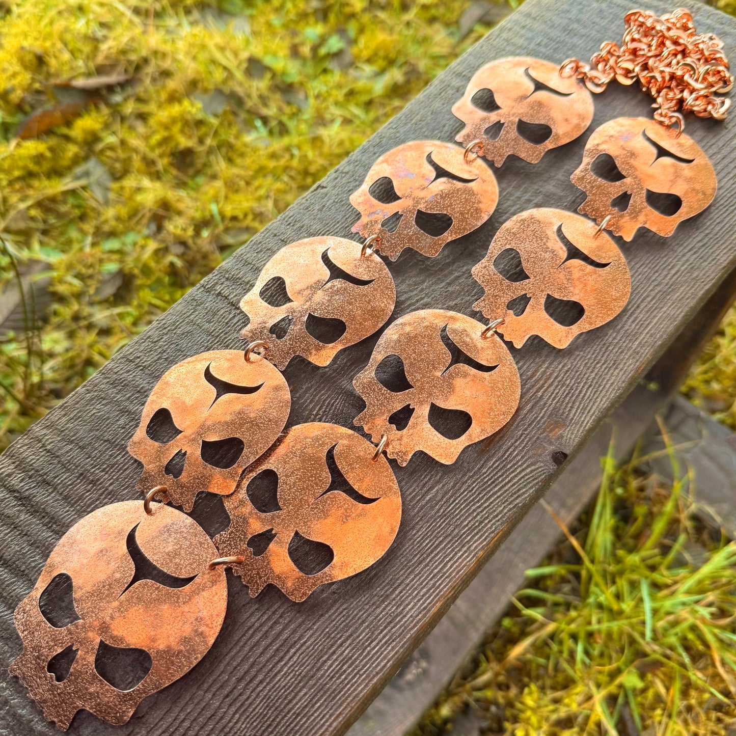 Copper Ancestor Skull Necklace