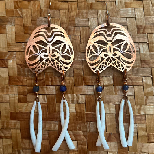 Medium Copper Dogfish Earrings