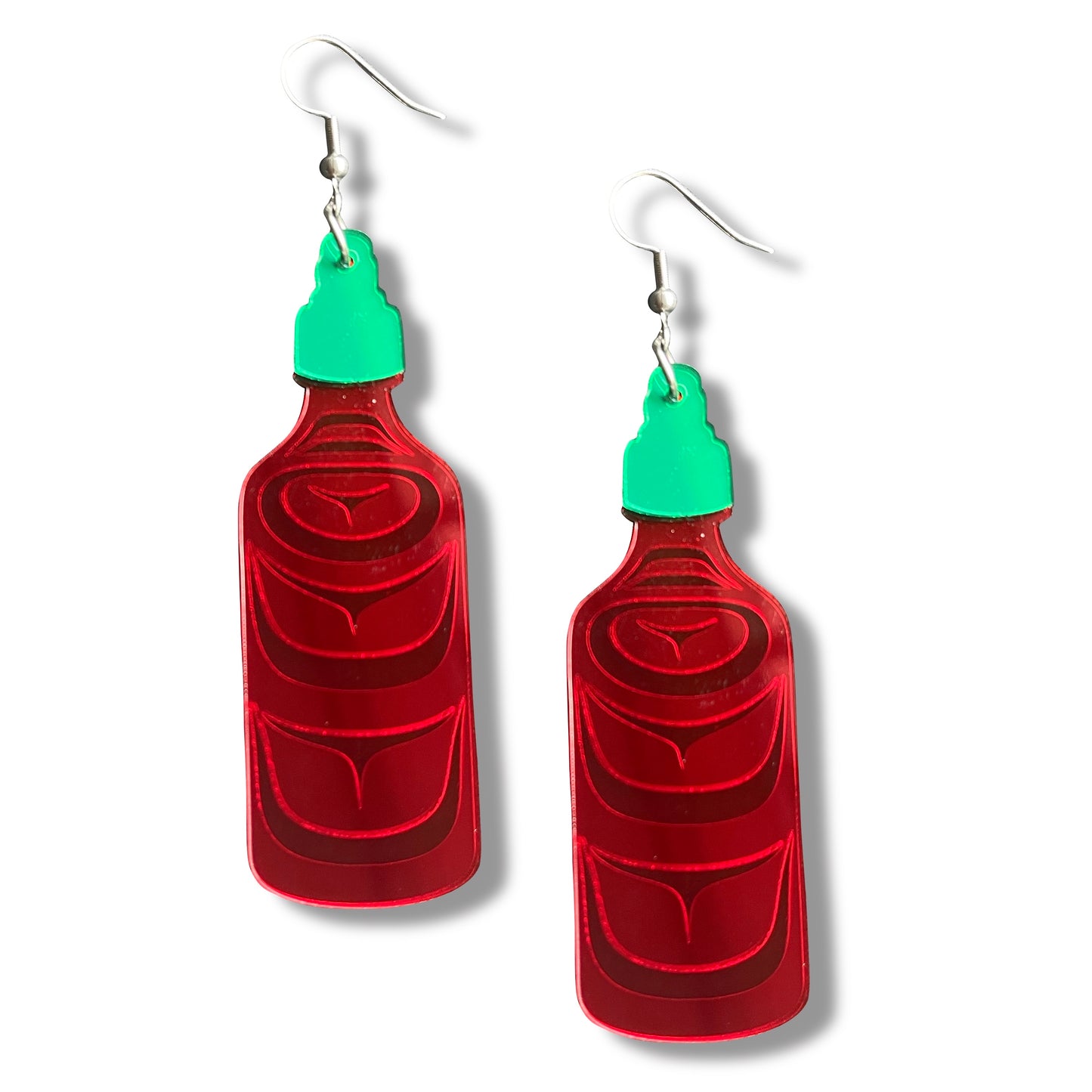 Haida Hot Sauce Mirrored Earrings