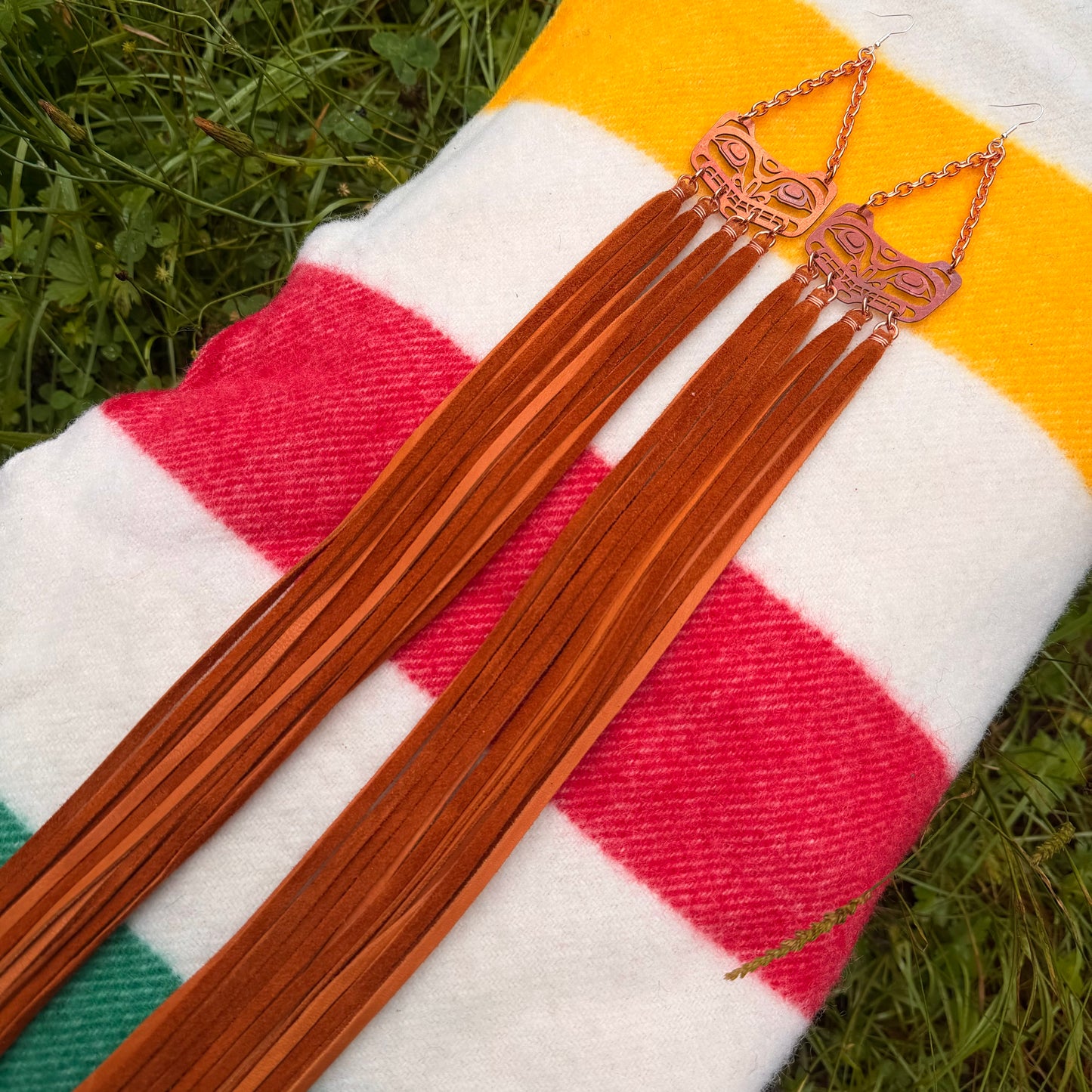 Haida Bear Copper Earrings