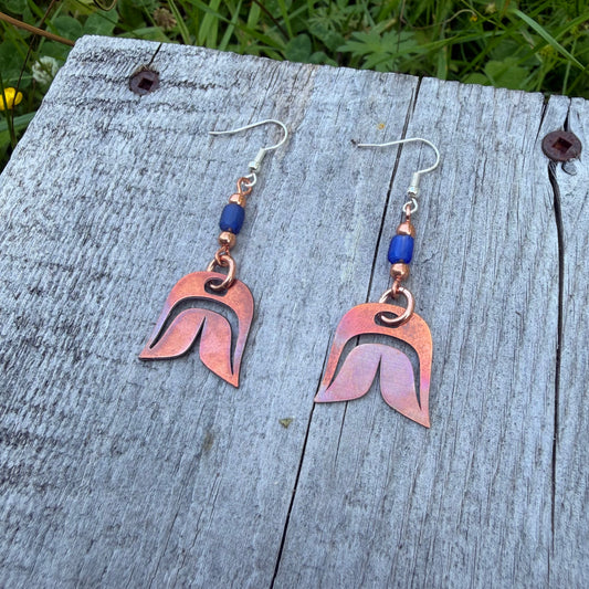 Baby UShape Copper Earrings