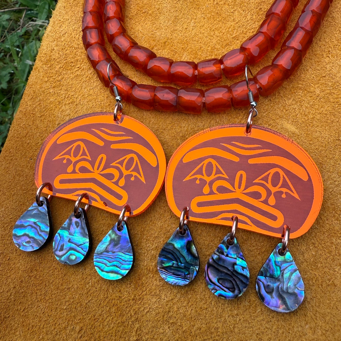 Amber Intergenerational Resilience Mirrored Earrings