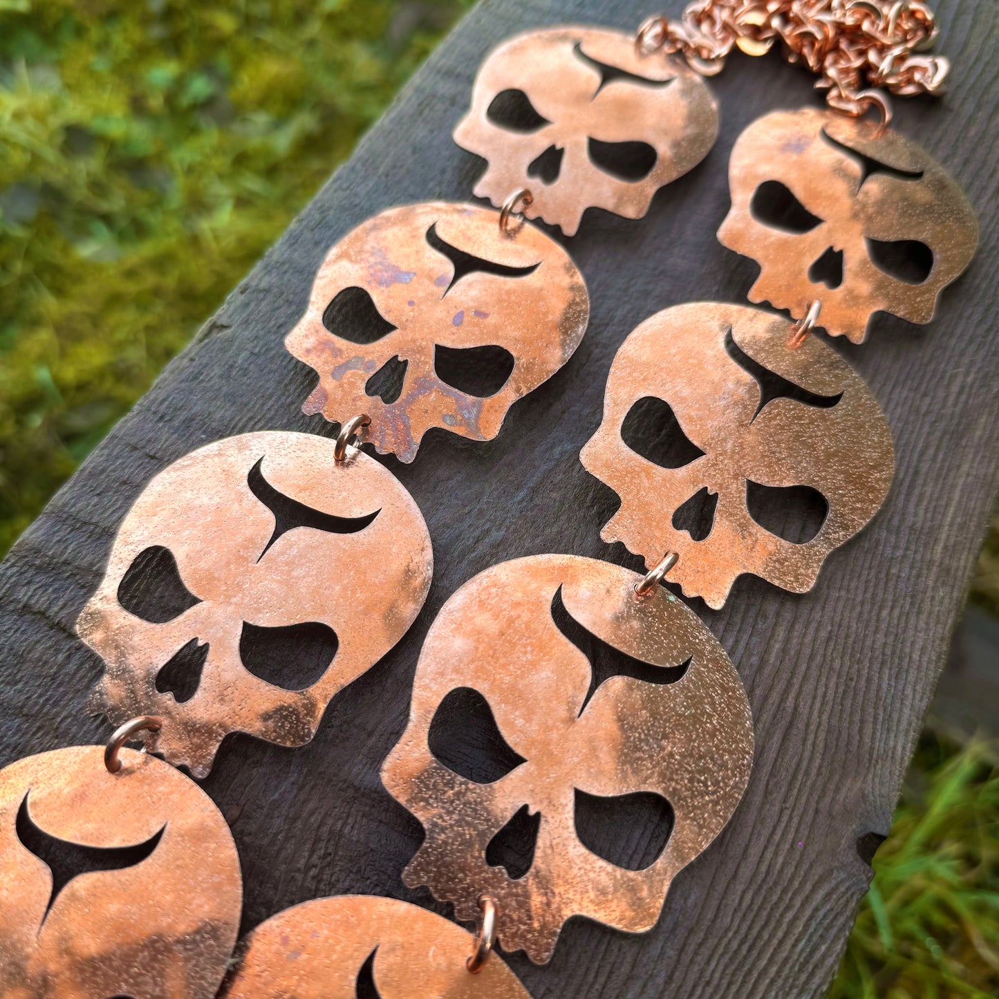 Copper Ancestor Skull Necklace