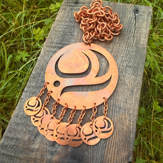 Copper Salmon Egg Pendant