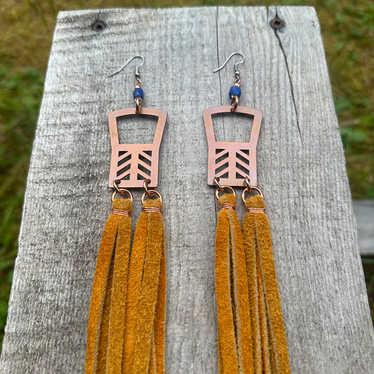 Kwakwaka’wakw Family Copper Shield Earrings
