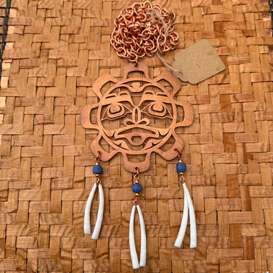 Haida Copper Sun Pendant