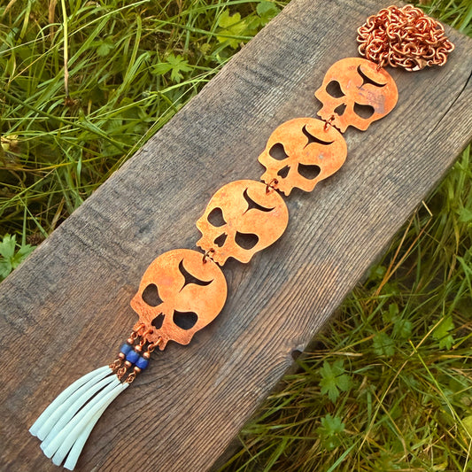 Ancestor Skull Tie Necklace