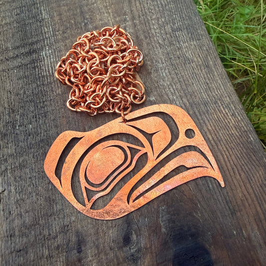 XL Copper Eagle Pendant