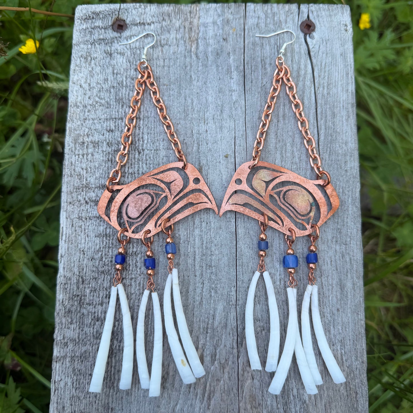 Copper Haida Eagle Earrings