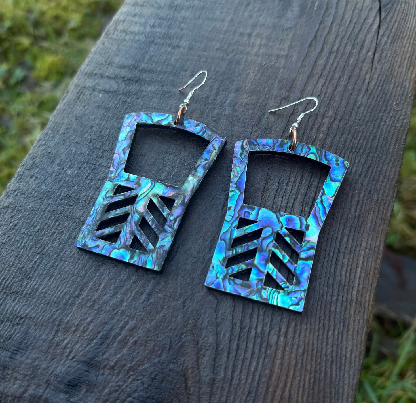 Abalone Shield Earrings
