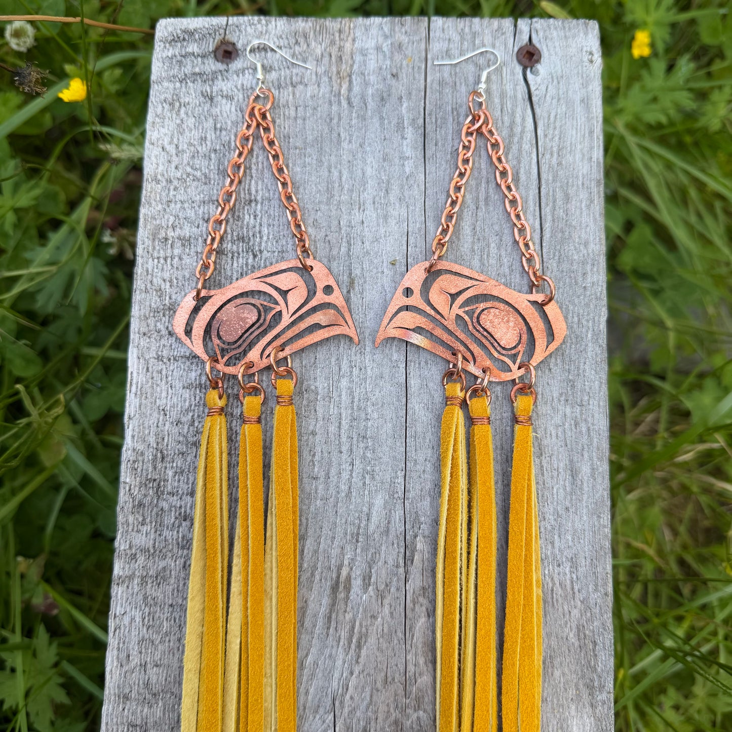 Copper Haida Eagle Earrings