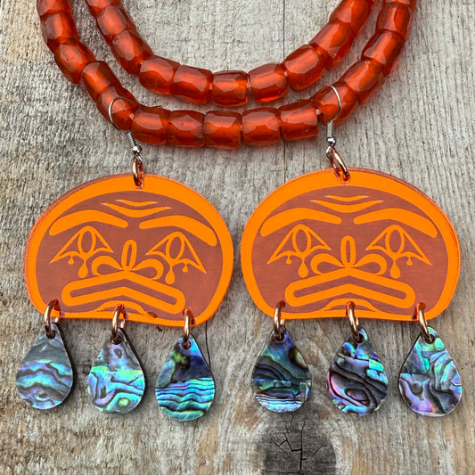 Amber Intergenerational Resilience Mirrored Earrings