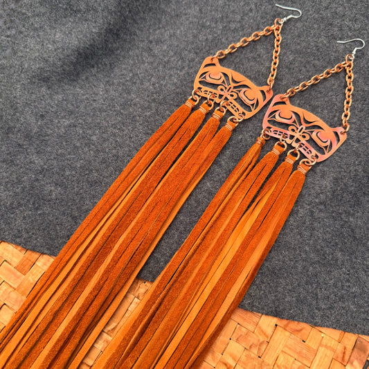 Haida Copper Beaver Earrings