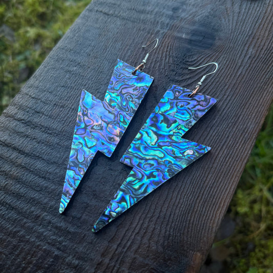 Abalone Thunderbolt Earrings