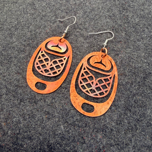 Copper Haida Beaver Earrings