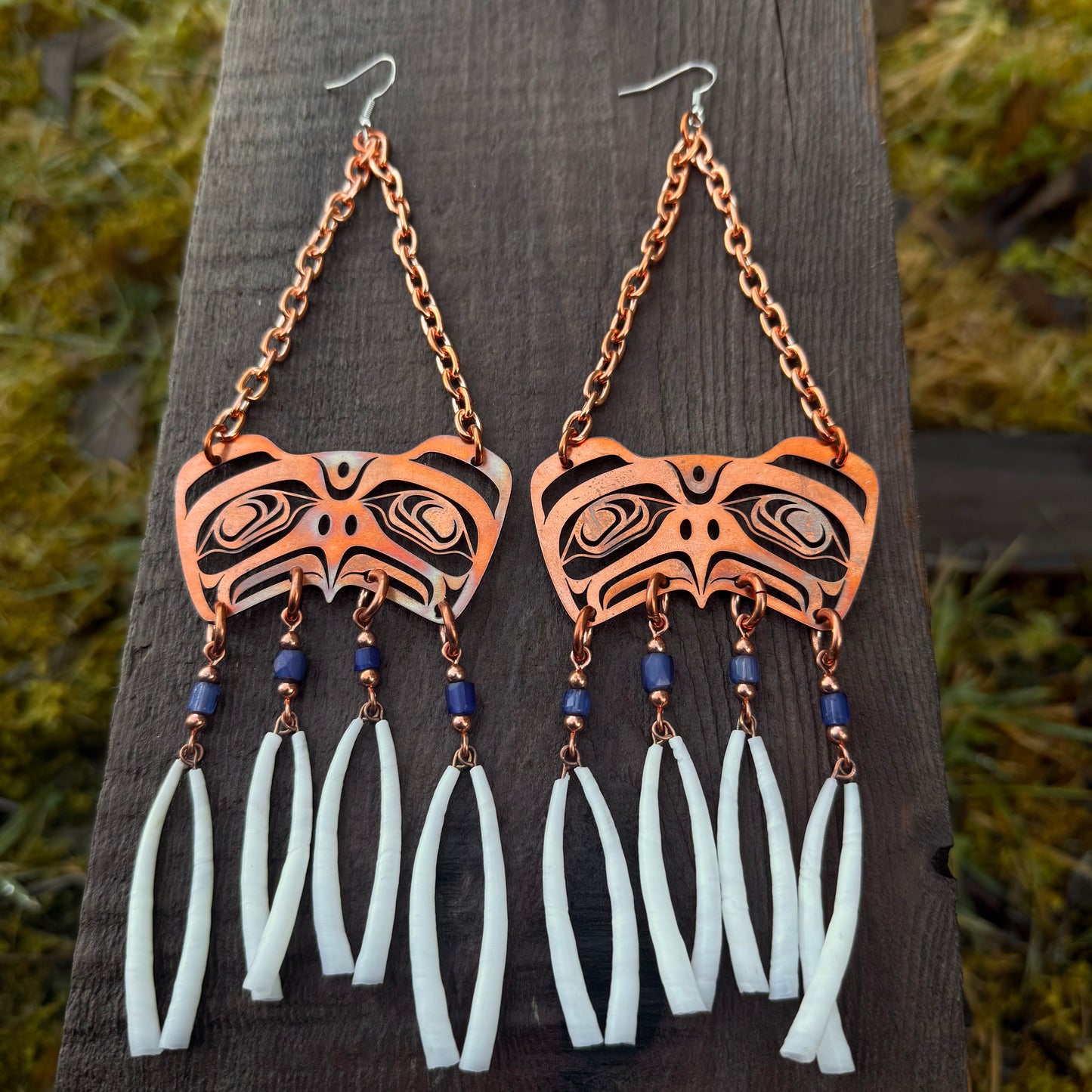 Copper Haida Eagle Earrings
