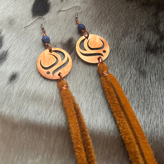 Mini Copper Salmon Egg Earrings