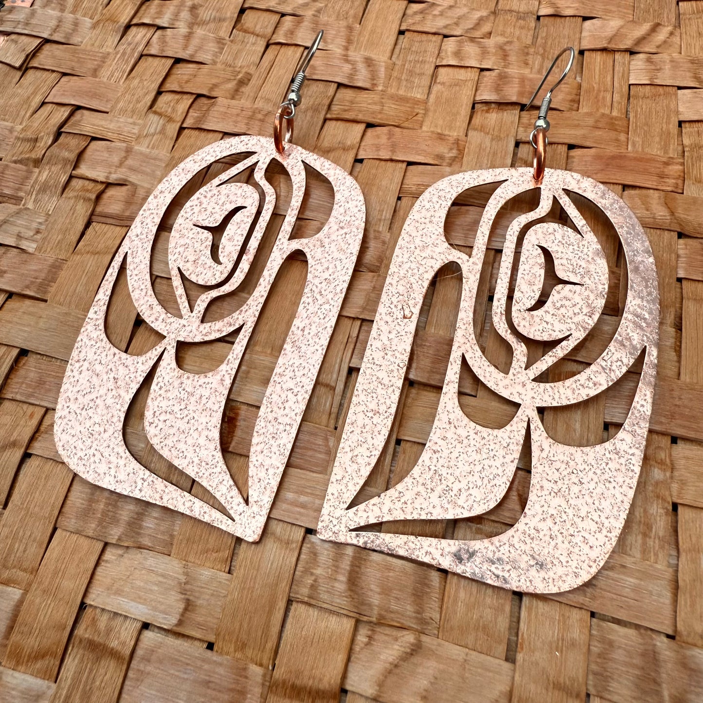 Raven Claw Copper Earrings