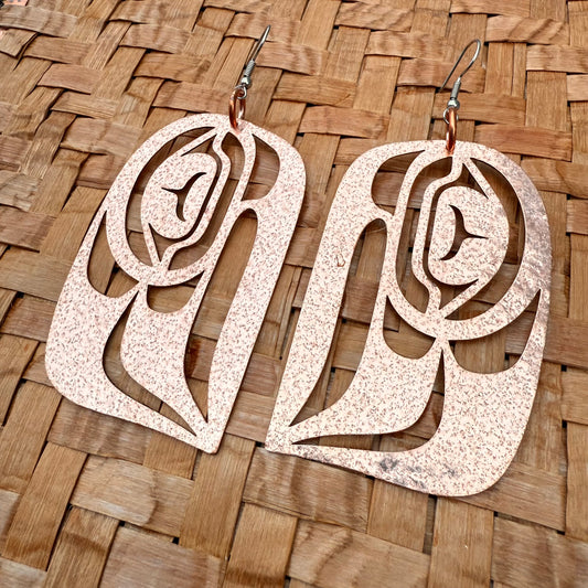 Raven Claw Copper Earrings