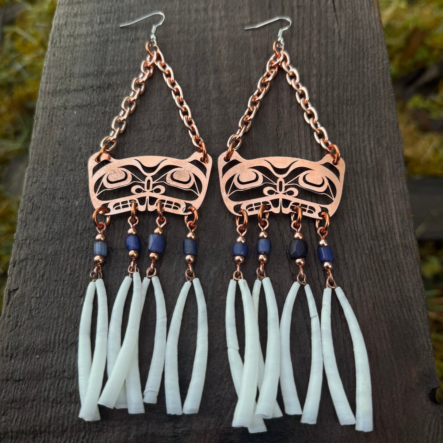 Copper Haida Beaver Earrings
