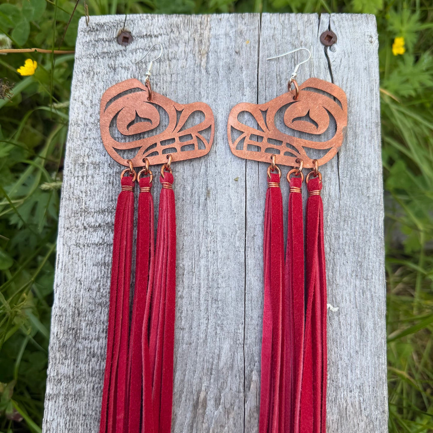 Copper Bear Earrings