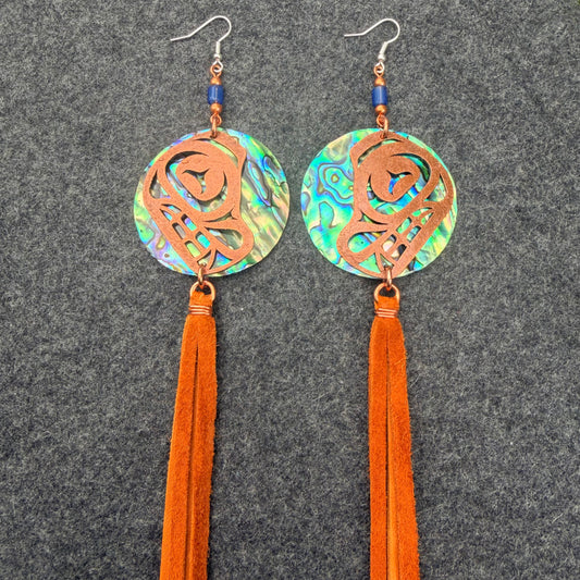 Copper Haida Bear Earrings